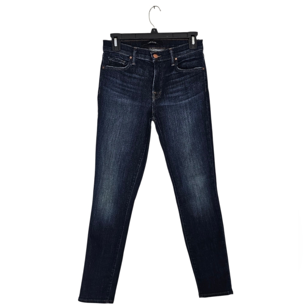 J Brand Capri Mid Rise Dark Blue Skinny Jeans 27 Preowned